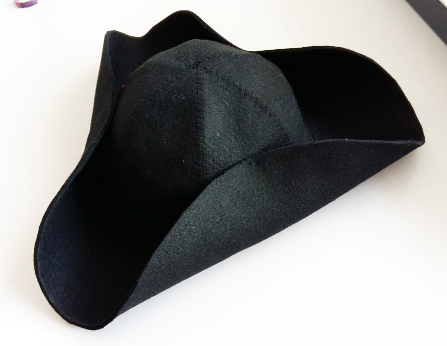Dreispitz (Piratenhut) für Piratenkostüm