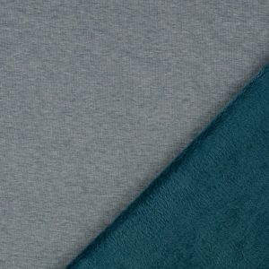 Alpenfleece Stoff in grüngrau melange (col. 7038)