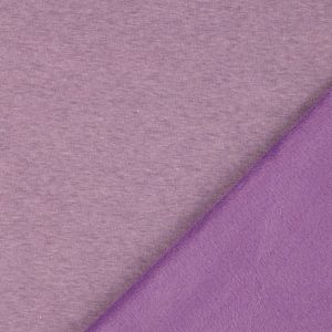 Alpenfleece Stoff in puderviolett melange (col. 5023)