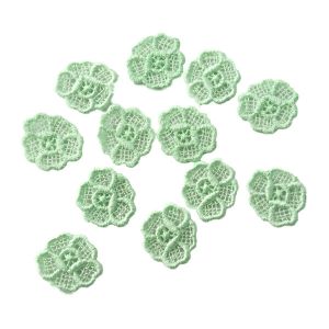 Applikation Blumen in hellgrün 20x15mm gross