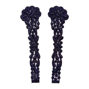 Applikation aus Spitze in dunkelblau 165x45mm gross
