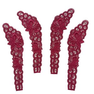 Spitzenapplikation, fuchsia, 2 Paar