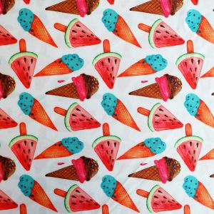 Badelycra - Lycra Stoff mit Glace und Wassermelone