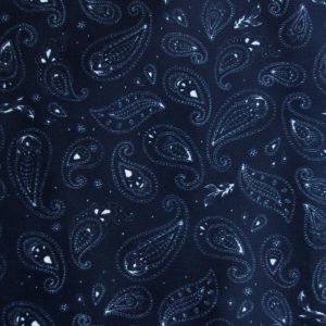 Badelycra - Lycra Stoff mit Paisley Muster in schwarz