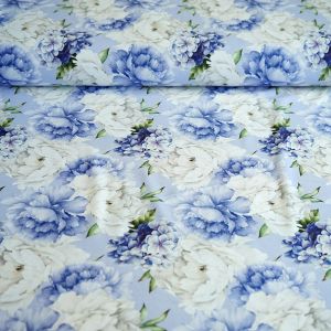 Badelycra - Lycra Stoff 'Springtime' mit Pfingstrosen-Muster