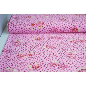 Badelycra Stoff mit Blumen in Stickereioptik - rosa