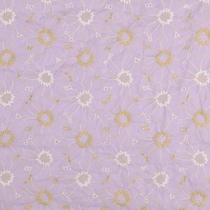 Batist Stickerei Stoff mit Blumen in flieder