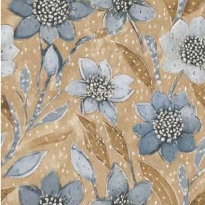 Baumwolle Popeline Stoff Blumen beige