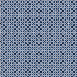 Jugendstil Baumwollstoff in jeansblau-gold