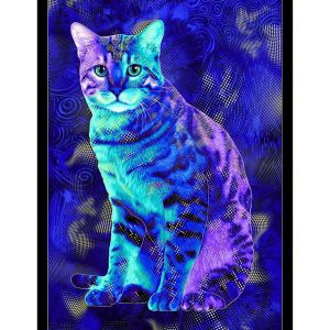 Baumwollstoff Panel mit Katzenmuster