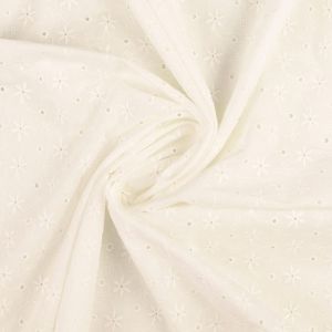 Baumwollspitze mit Sternblumen in ivory