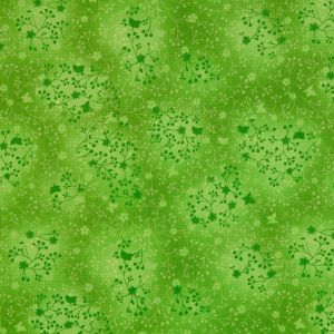 Baumwollstoff Rankenmuster hellgrün: Feiner Digitaldruck in Popeline-Qualität für Quilting und Mode – 100% Baumwolle Meterware von spitzentraum.ch.