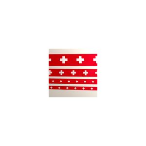 Satinband mit Schweizer Kreuz-Motiv