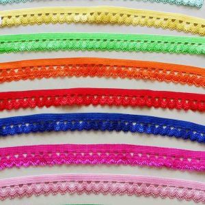 Elastische Spitze - Gummiband mit Spitzenkante in 30 Farben