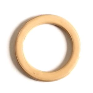 Ein einzelner hautfarbiger Metall-BH-Ring für 10mm breiten BH-Träger. Das Bild fokussiert den 10mm-Durchlass und die stabile Qualität des Rings.