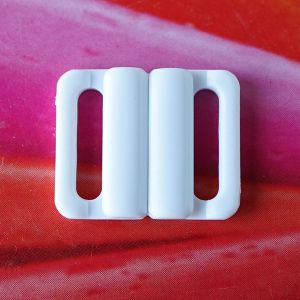 Bikiniverschluss weiss 12 mm Durchlass