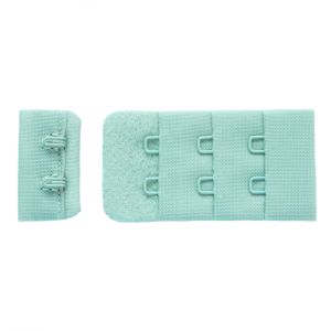 BH-Verschluss fürs BH-Nähen in heller aquamarine - 30x55mm breit, 2 Augen in 3 Reihen