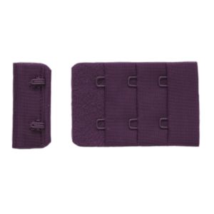 BH-Verschluss in aubergine fürs BH-Nähen. Der Verschluss ist 3.8cm breit und 5.5cm lang - für mittelgrosse BHs geeignet.