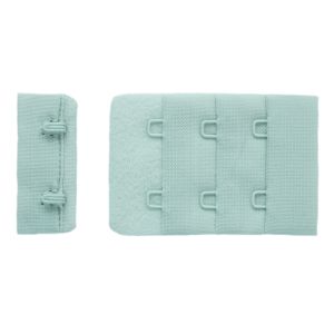 BH-Verschluss in dusty mint fürs BH-Nähen. Der Verschluss ist 3.8cm breit und 5.5cm lang - für mittelgrosse BHs geeignet.