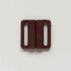 Bikiniverschluss, dunkelbraun; Durchlass: 19mm