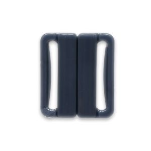 Bikiniverschluss dunkelgrau mit 24mm Durchlass aus Kunststoff für Bademode, Bikini, Tankini