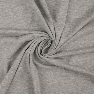 Bündchenstoff grau melange glatt (col. 6002)