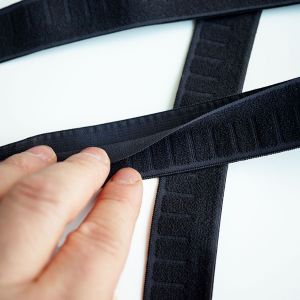 Bund-Einfassband für Bustiers in anthrazit - 25mm breit, 5m