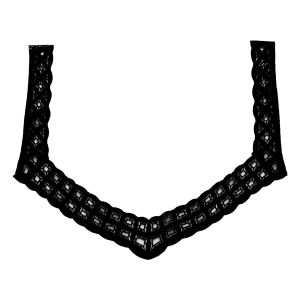 Dekolleté aus Spitze in schwarz 30cm gross