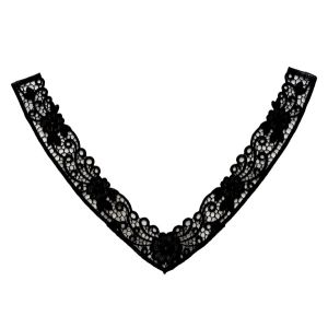 Dekolleté aus Spitze in schwarz 34x19cm gross