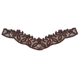Dekolleté aus Spitze in taupe-braun 27x4cm gross