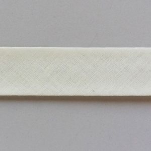 Schrägband, Einfassband, 20mm breit, ecru (col. 1002)
