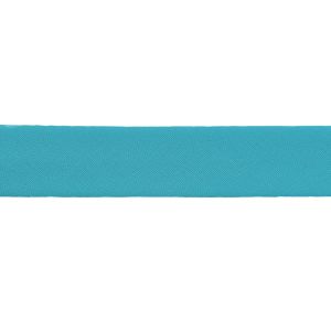 Uni Schrägband - Einfassband - 20mm breit in aquamarine (col. 1137)