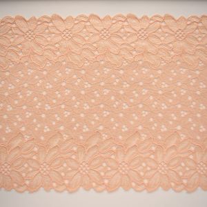 Elastische Spitze in Farbe lachs - 20.5cm breit