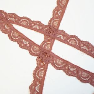Elastische Spitze in altrosa - 2.2cm breit