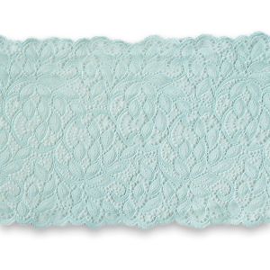 Elastische Spitze in aquamarine - 17cm breit