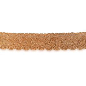 Elastische Spitze in beige - 4cm breit