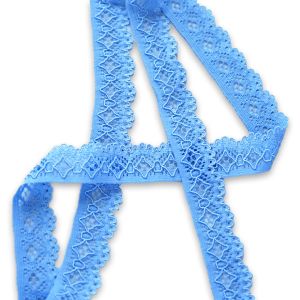 Budgetpackung Spitzenband in hellblau - 2cm breit, 5m