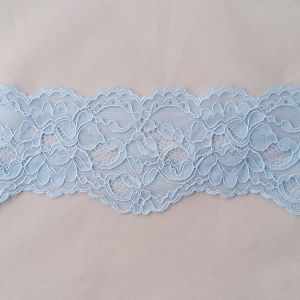 Elastische Spitze in hellblau - 7.5cm breit