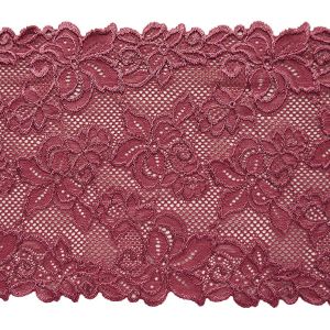 Elastische Spitze in mauve - 18cm breit