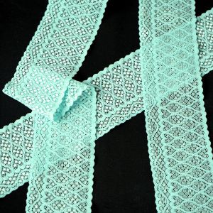 Elastische Spitze 7cm breit, mint