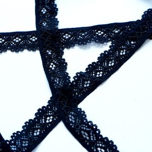 Elastische Spitze in schwarz - 2cm breit