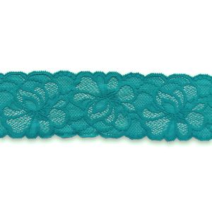 Elastische Spitze in smaragdgrün - 8.5cm breit