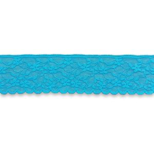 Elastische Spitze in türkis - 7cm breit
