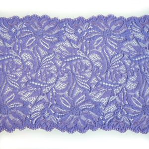 Elastische Spitze in violett - 22cm breit