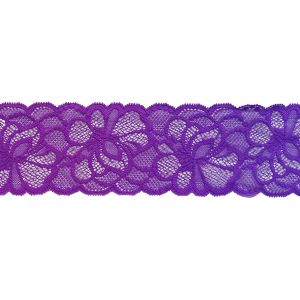 Elastische Spitze in violett - 8.5cm breit