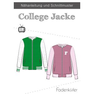 Schnittmuster für College Jacke von Fadenkäfer