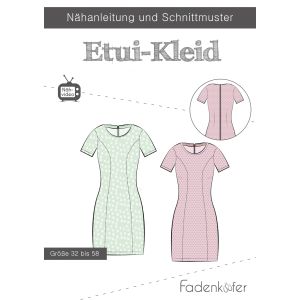 Lässiger Schnitt für ein Etui-Kleid für Damen oder Mädchen von Fadenkäfer.
