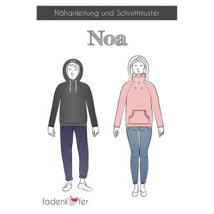 Schnittmuster 'Noa' für Raglanpullover von Fadenkäfer