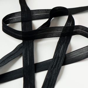 Falzgummi Einfassgummi schwarz halbtransparent, 15mm breit zum Unterwäsche, Slips, Tops & Bekleidung zu nähen