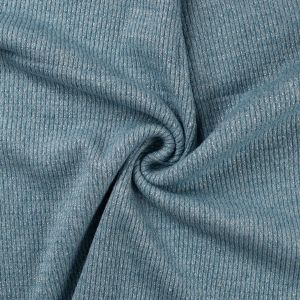 Feinstrick Stoff blau glitzernd